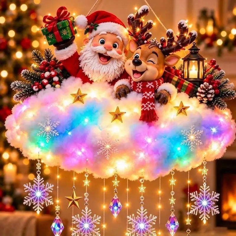 Christmas Blessing Angel Glow Light, LED Cascading Holiday Decor,Warm White Glow, Space-Saving Wall Decor, Easy Wall Placement
