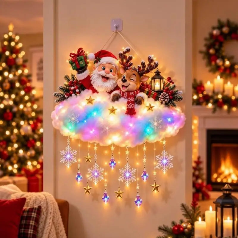 Christmas Blessing Angel Glow Light, LED Cascading Holiday Decor,Warm White Glow, Space-Saving Wall Decor, Easy Wall Placement