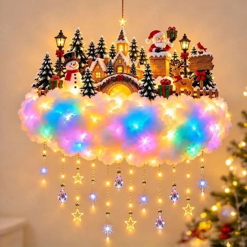 Christmas Blessing Angel Glow Light, LED Cascading Holiday Decor,Warm White Glow, Space-Saving Wall Decor, Easy Wall Placement