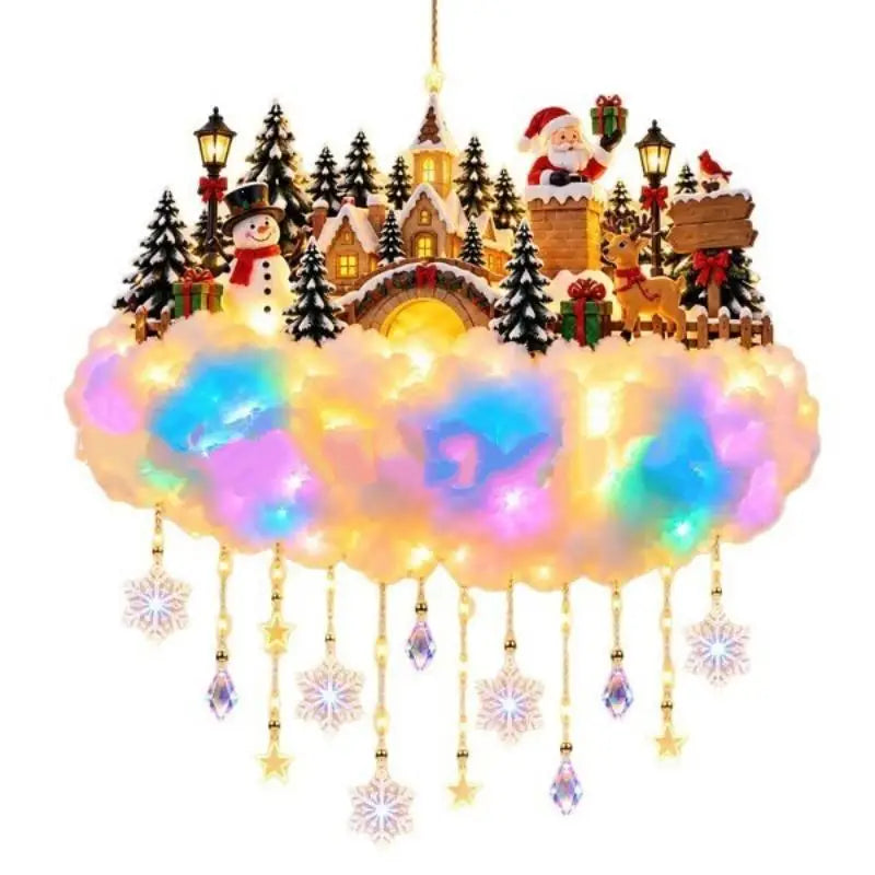 Christmas Blessing Angel Glow Light, LED Cascading Holiday Decor,Warm White Glow, Space-Saving Wall Decor, Easy Wall Placement